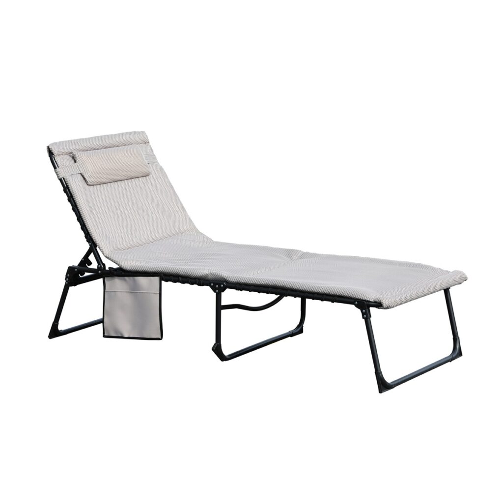 Deluxe Folding Garden Sun Lounger 5029936974679 2